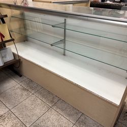 Large Glass Retail Display Case / Store Counter – Good Condition