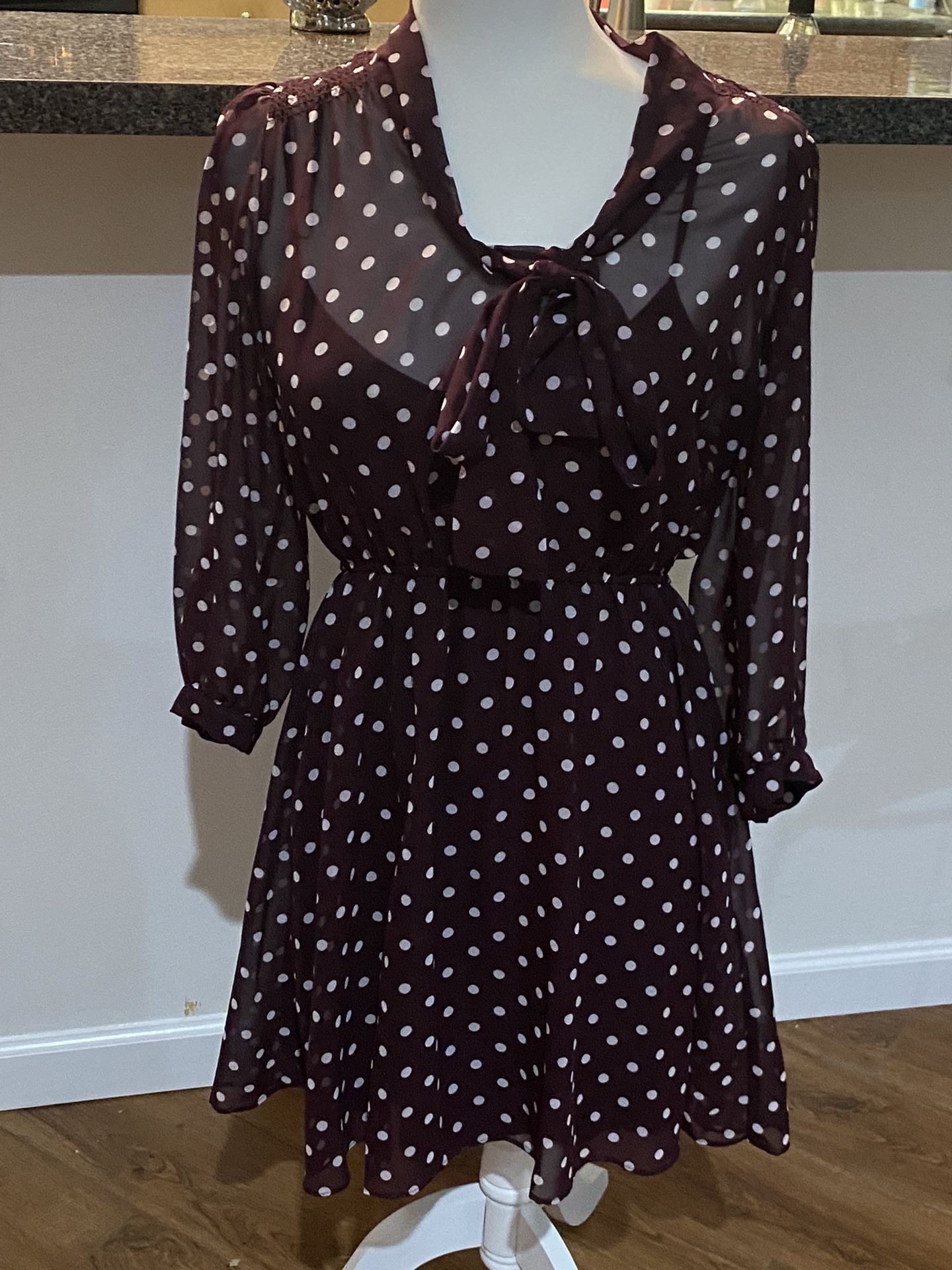 Purple Forever 21 Polka Dot Dress