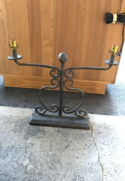Wrought iron lamp