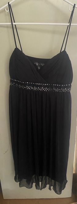 Black-rhinestone dress