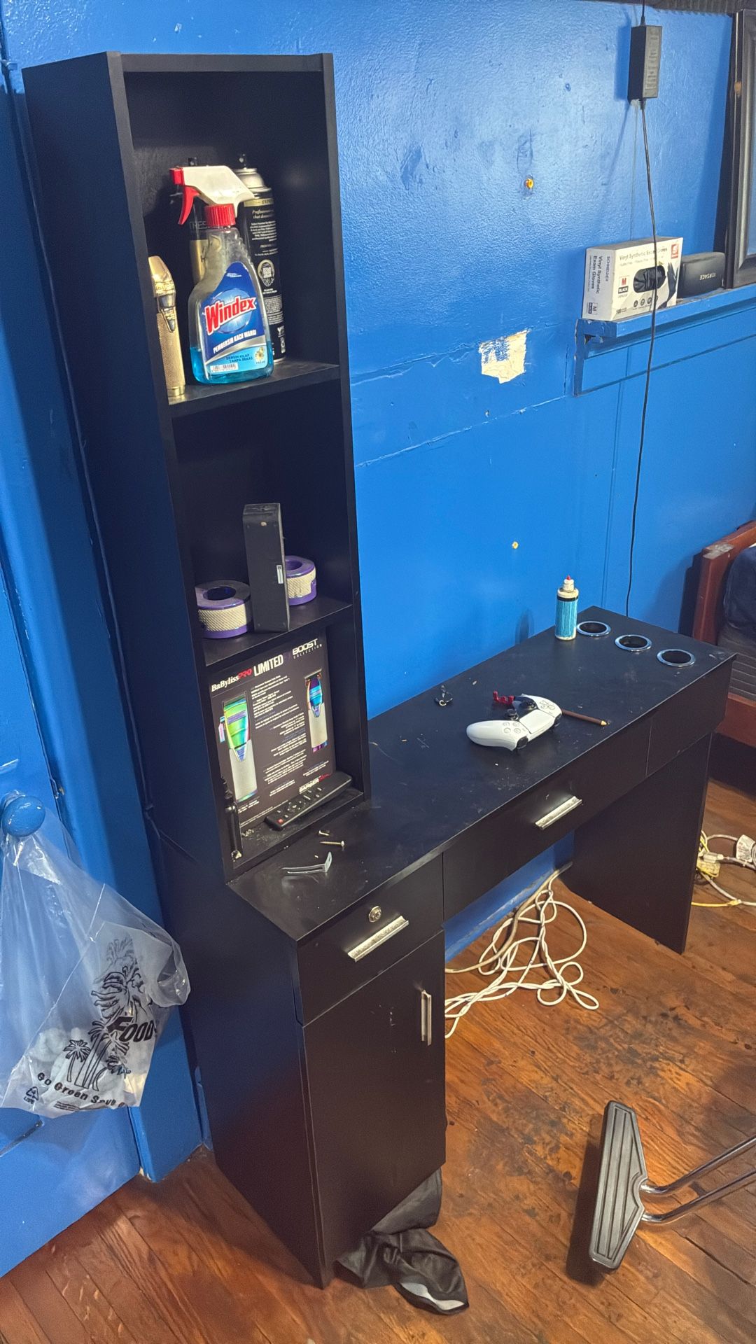 Barbers Stand And Mirror 