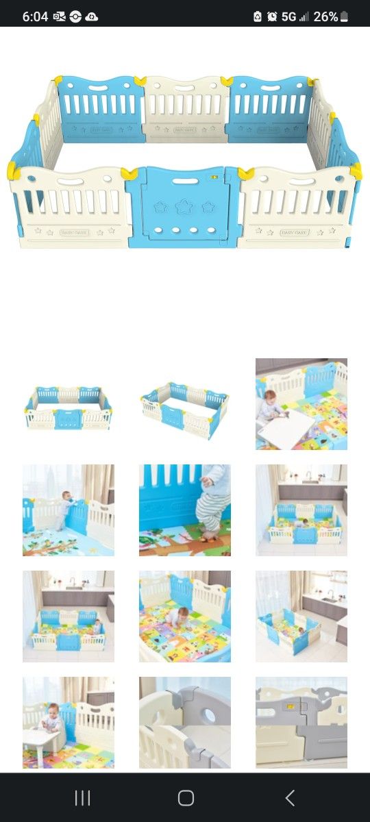 Baby blue Babycare Play Pen