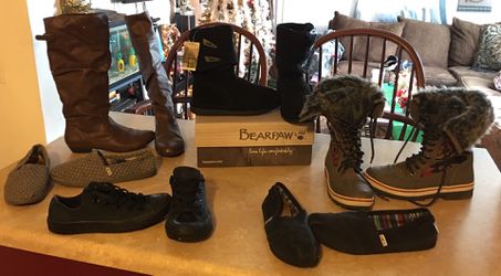 Women Converse, Toms. Boots, Snow Boots, Bear Paw, etc Size 7 and 7 1/2