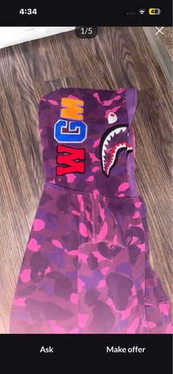 Double hood purple bape