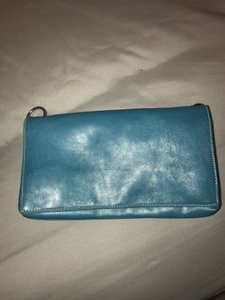 Unique blue clutch