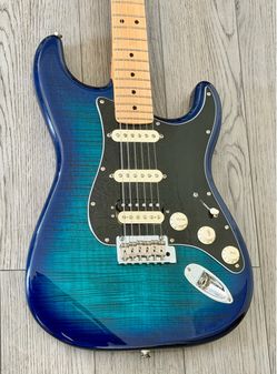 2019 Fender Player II Stratocaster HSS Plus Top Electric Guitar Blue Burst