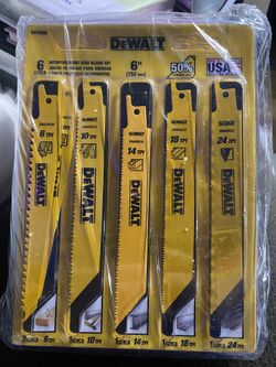 Dewalt 6 piece set reciprocating saw blades