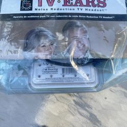 TV Ears Used. With Extra Batteries & Ear Covers. 