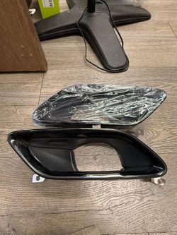 Black Tail Exhaust Pipe Tips For BMW 8 Series 840 G15 G16 2019-2024