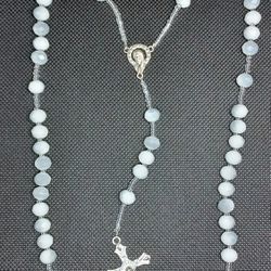 White Gray Rosary 