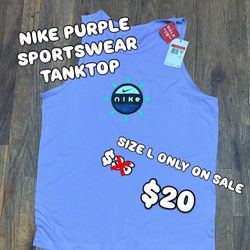 Nike Purple sportswear tank top  size L
