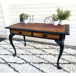 Refinished Modern Wood Desk / Entry Table