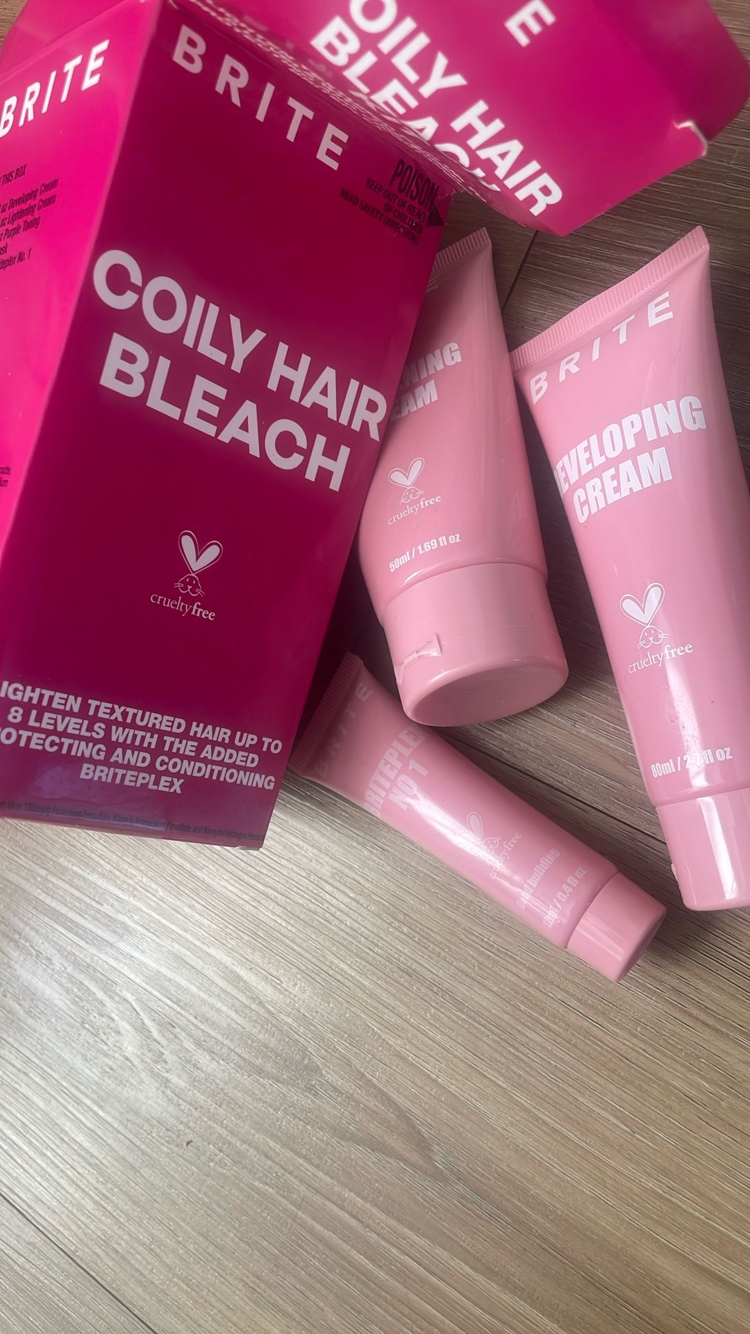 Free Brite Coily Hair Bleach Kit