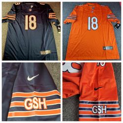Chicago Bears Caleb Williams Mens Blue Or Orange Football Jersey Combo Stitched New
