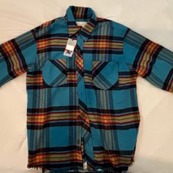 Aviator Nation Flannel Shirt Jacket XL, New w/ Tags