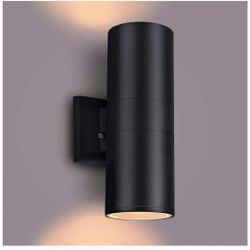 Outdoor Wall Light,Dusk to Dawn Sensor Exterior Lighting - 2 Light Bulbs Included,Aluminum Wall Mount Sconce-Up Down Light Fixture for Porch, Backyard