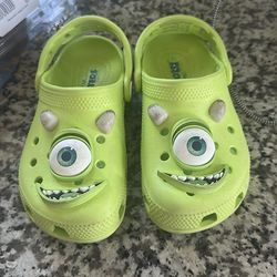Toddler size 12 Mike monster inc crocs