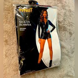 Spirit Halloween Sequined Romper-s-XL
