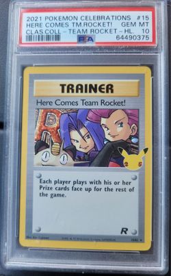 2021 Pokémon Celebrations Here Comes Team Rocket! PSA 10