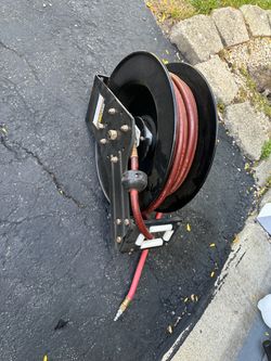 Air compressor hose reel
