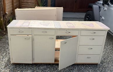 FREE - LOOK Office Chair Garage Cabinets Metal Shelving And Nicknacks