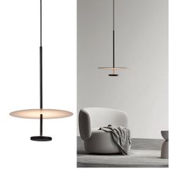 11.8'' Flying Saucer Pendant Light UFO Black Nordic MCM Mid Century Pendant Light Scandinavian Style Modern Minimalist Hanging Light Fixture for Dinin