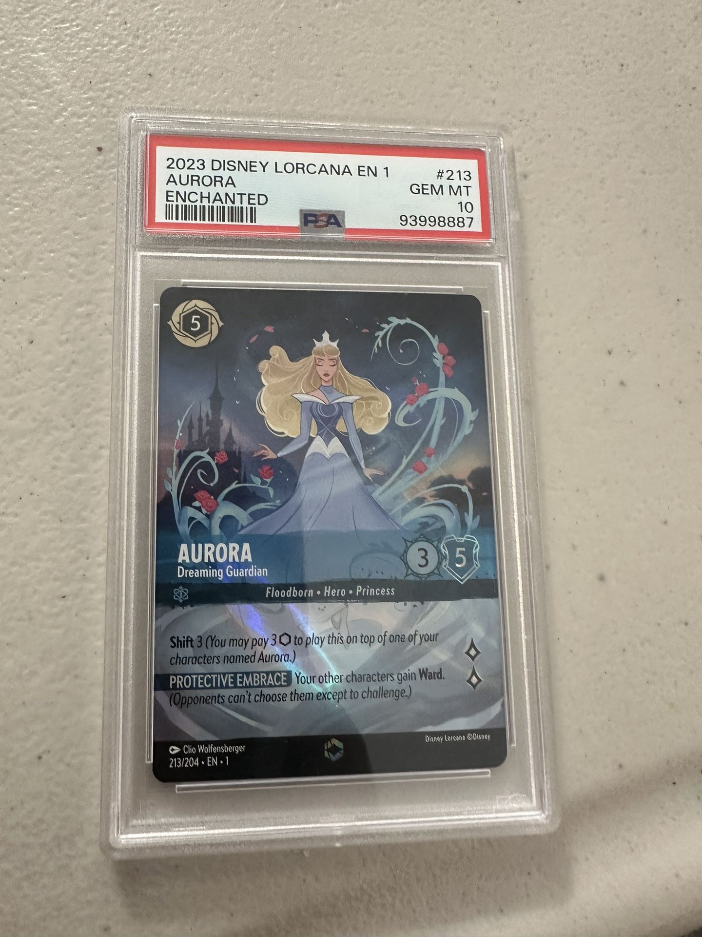 Lorcana Aurora Enchanted PSA 10