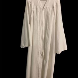 White Graduation Or Choir Robe, One Size