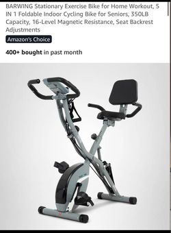 Barwing Foldable Stationary Exercise Bike