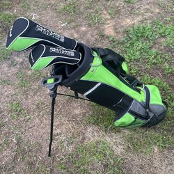 kids junior golf bags with driver,wood,and putter