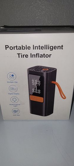 PORTABLE INTELIGENT TIRE INFLATOR 150 PSI WITH  LED AND CORDLESS DESIGN