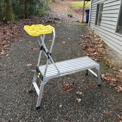 Aluminum Work Platform / Drywall Bench with Tool Tray