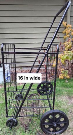 Heavy Duty Folding Utility Cart / Shopping Cart – Great Condition!