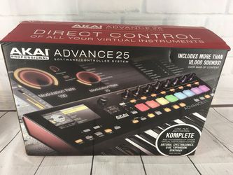 AKAI ADVANCE 25 MIDI KEYBOARD CONTROLLER like new in box Thumbnail
