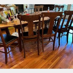 Four Set Or More Antique Oak Dining Chairs 