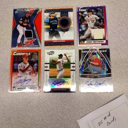 Baseball Cards Numbered , Autos , Patches 