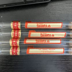 Las Vegas Vintage Sahara Hotel glass cigar holders
