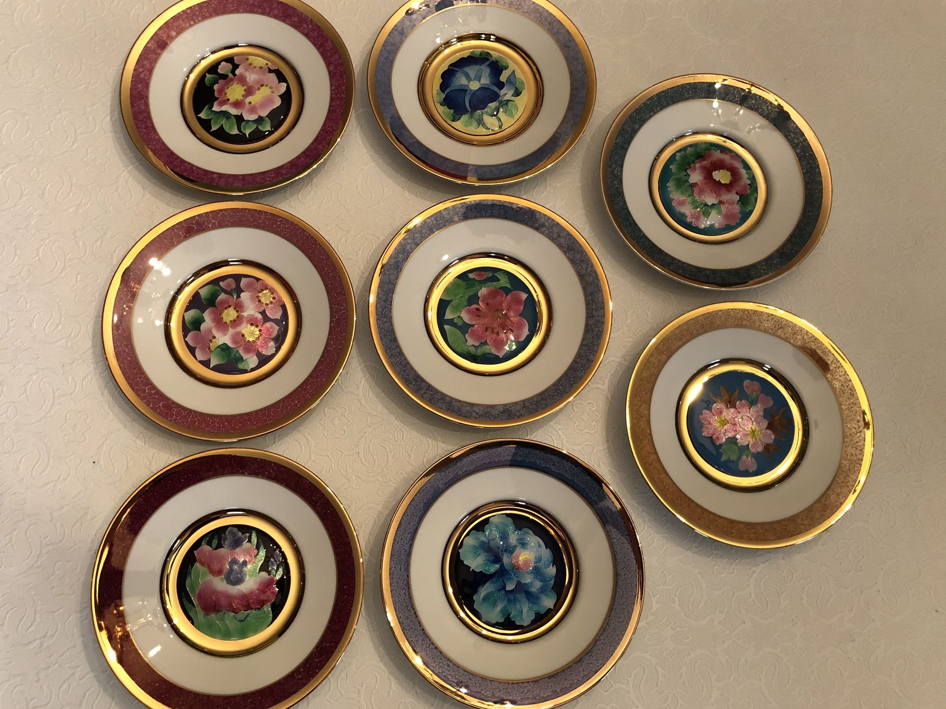 Hamilton Collection, Flower Festivals of Japan Cloisonné Plates