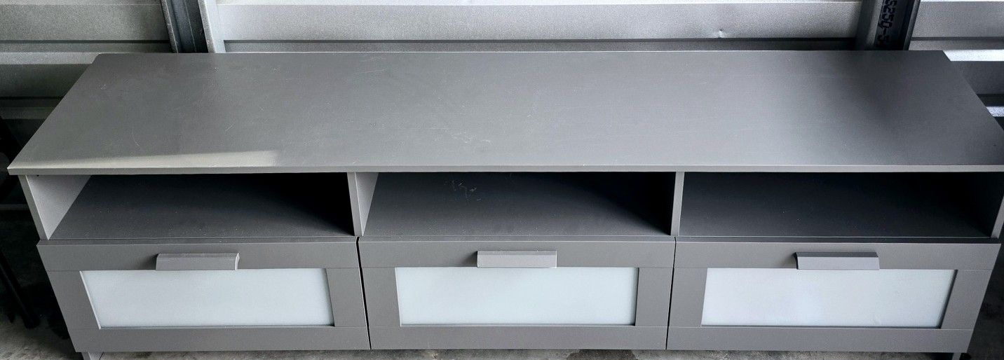 BRIMNES TV Unit (IKEA) w/ 3 Storage Drawers