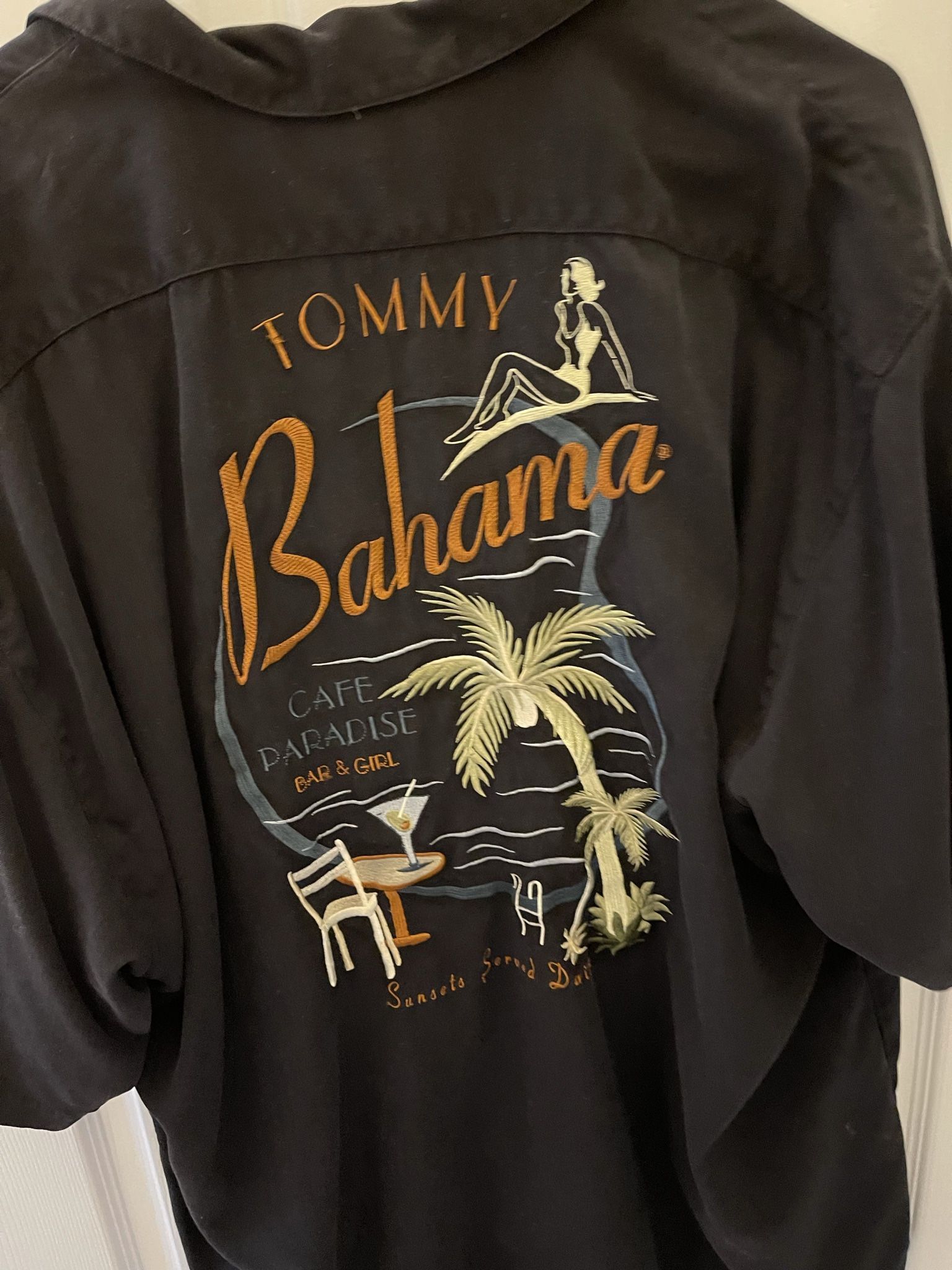 Tommy Bahamas Silky Embroiled Camp Shirtregular $150 Husband Wore May 2 5