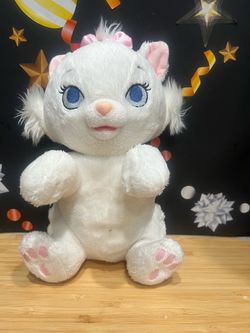 DISNEY MARIE CAR 10 INCH SOFT WHITE PLUSH