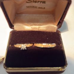 14KYG Diamond Wedding Set