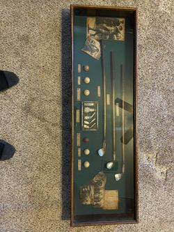 Vintage Golf Shadow Box 41”x13”