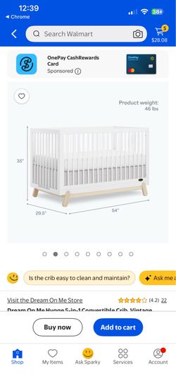 2 - 3 in 1 Crib (No Screws)