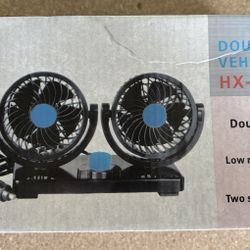 NEW! Double Headed Vehicle Fan