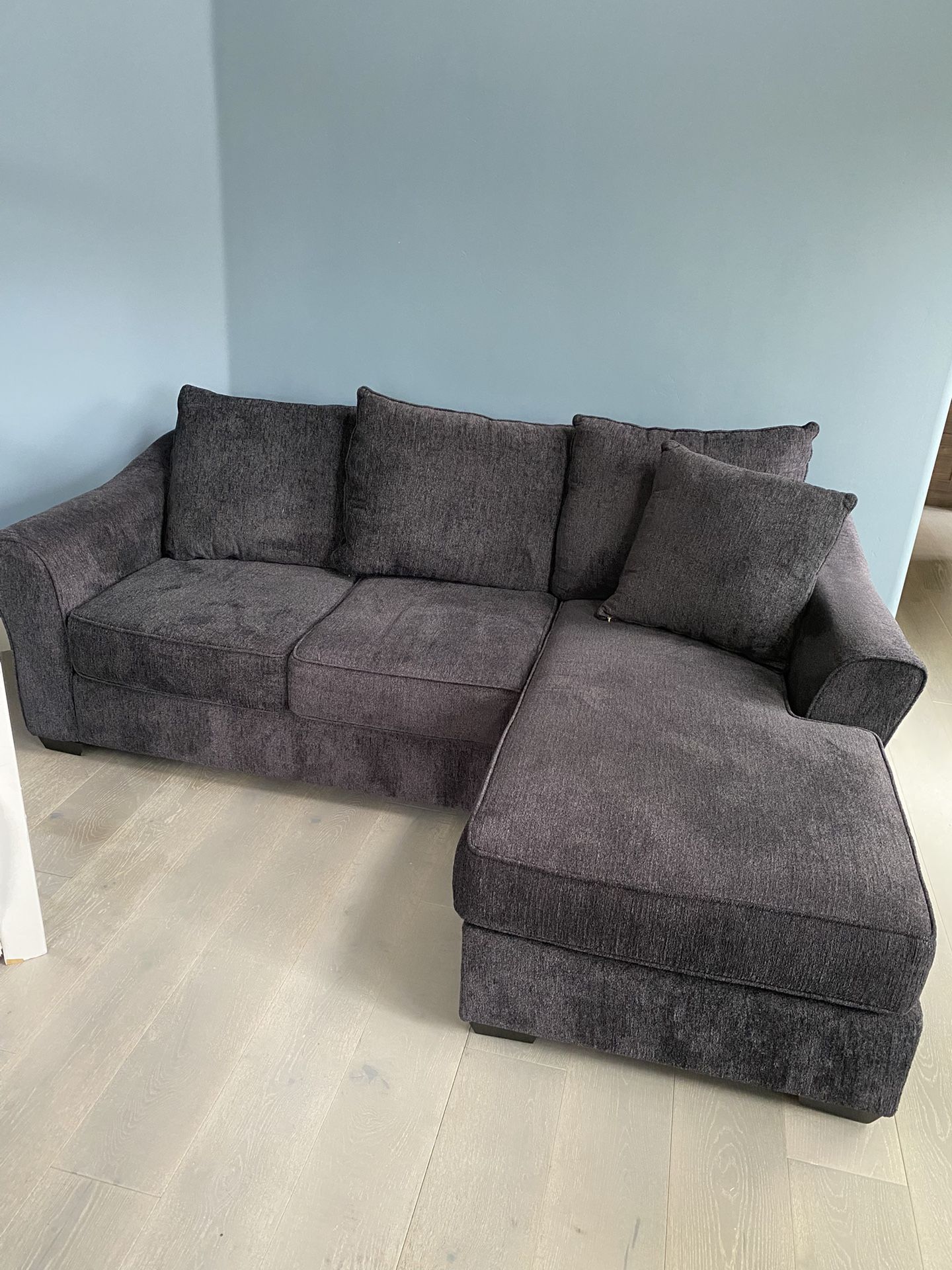 Black L Shape Comfy Couch