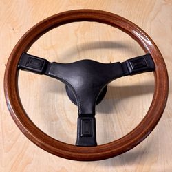 Vintage Italvolanti Formel Wood Steering Wheel w/ BMW E30 Hub (Momo Nardi Personal M3 E32 E34 M5 325i 318i Raid Sparco OMP Raid 