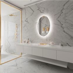 BNIB 24 x 36 Oval LED Backlit Mirror