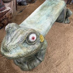 Concrete Frog Bench