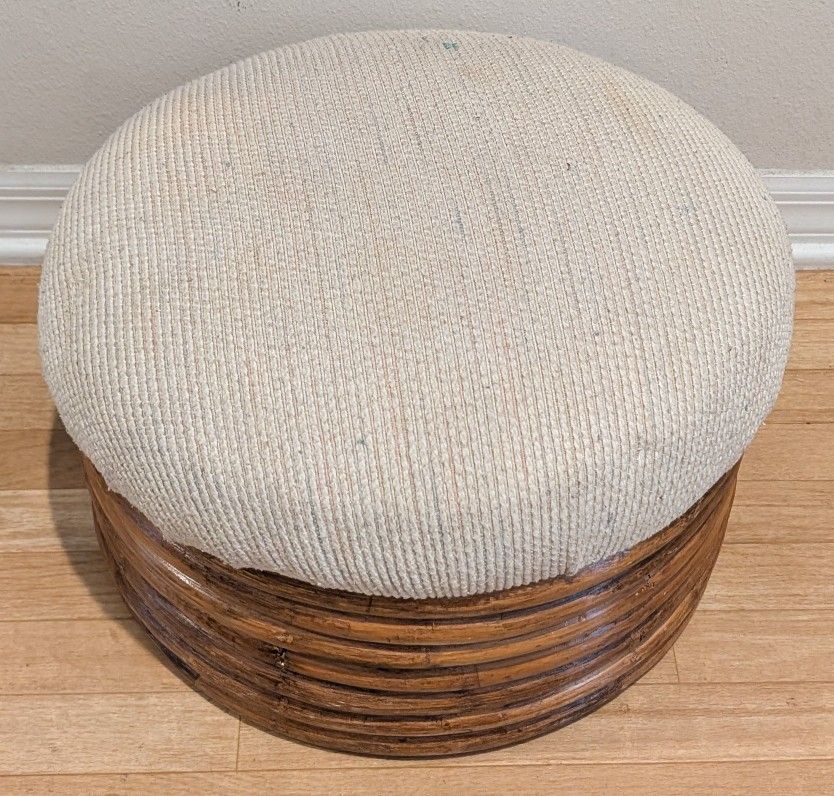 Bamboo Ottoman Footstool